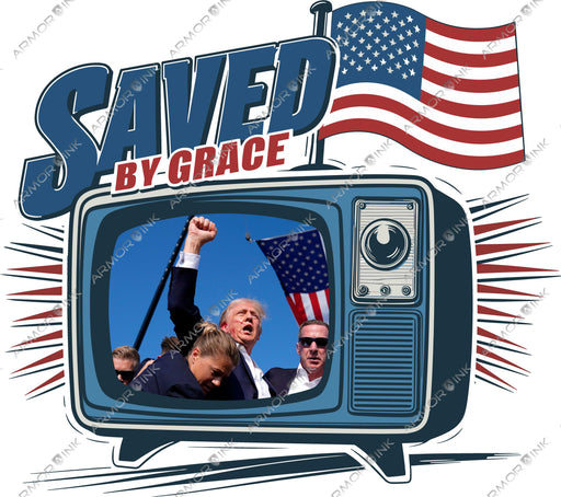 Saved By Grace Trump DTF Transfer