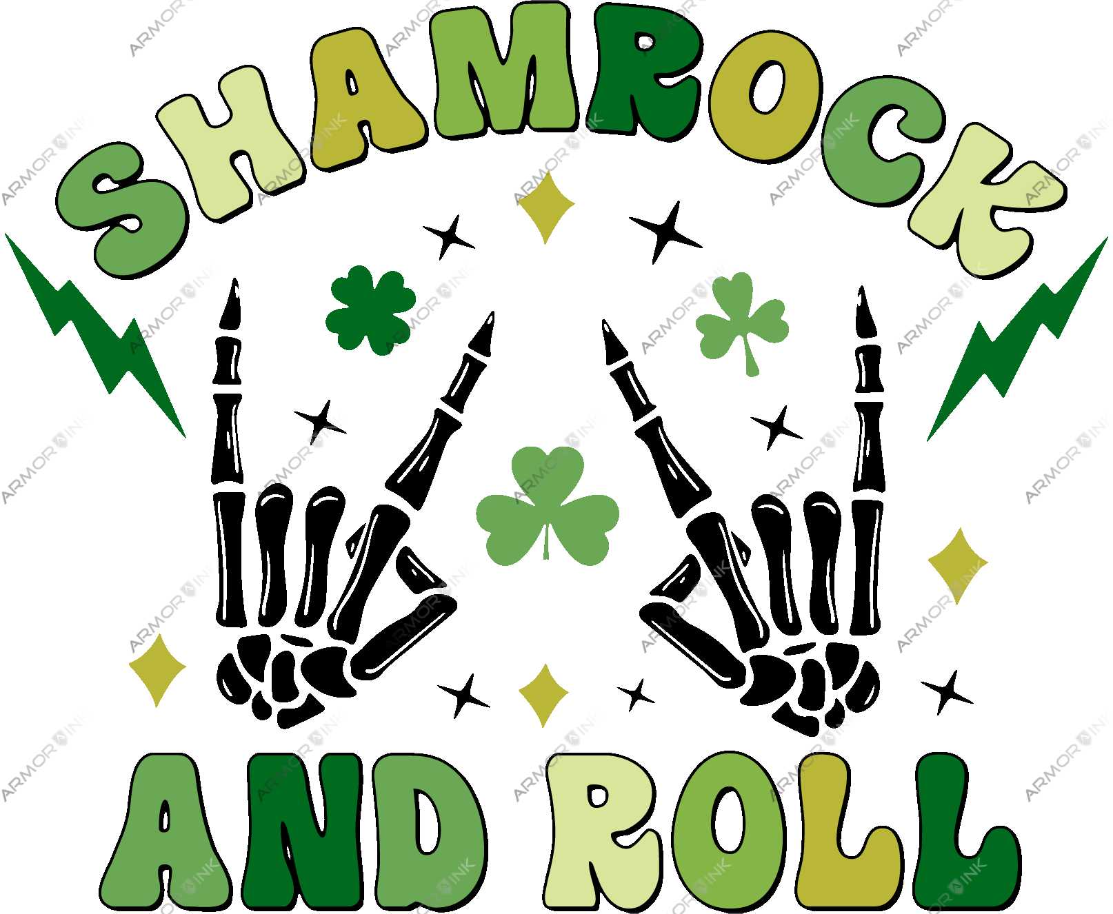 Shamrock And Roll DTF Transfer