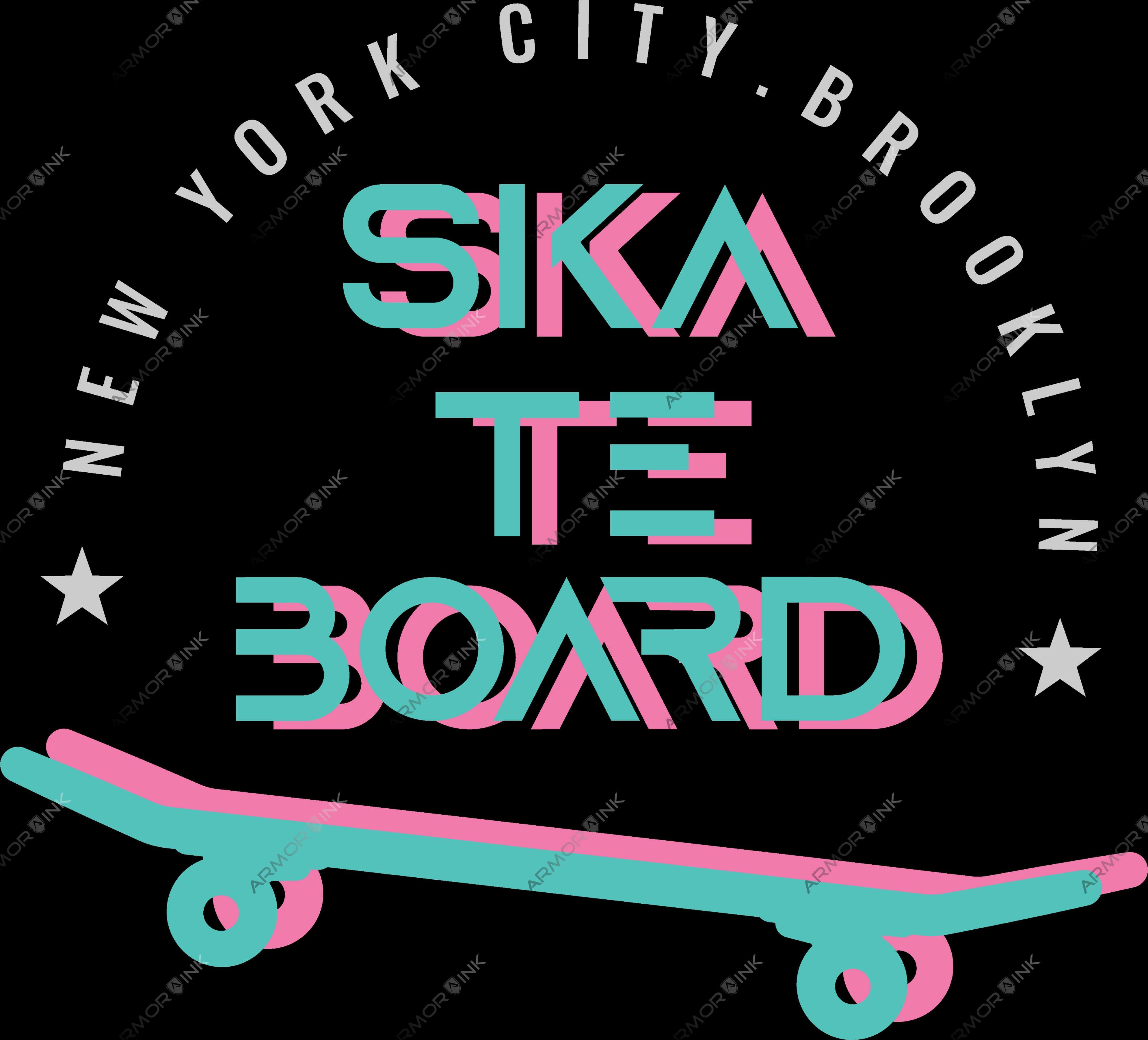 Skateboard New York City DTF Transfer