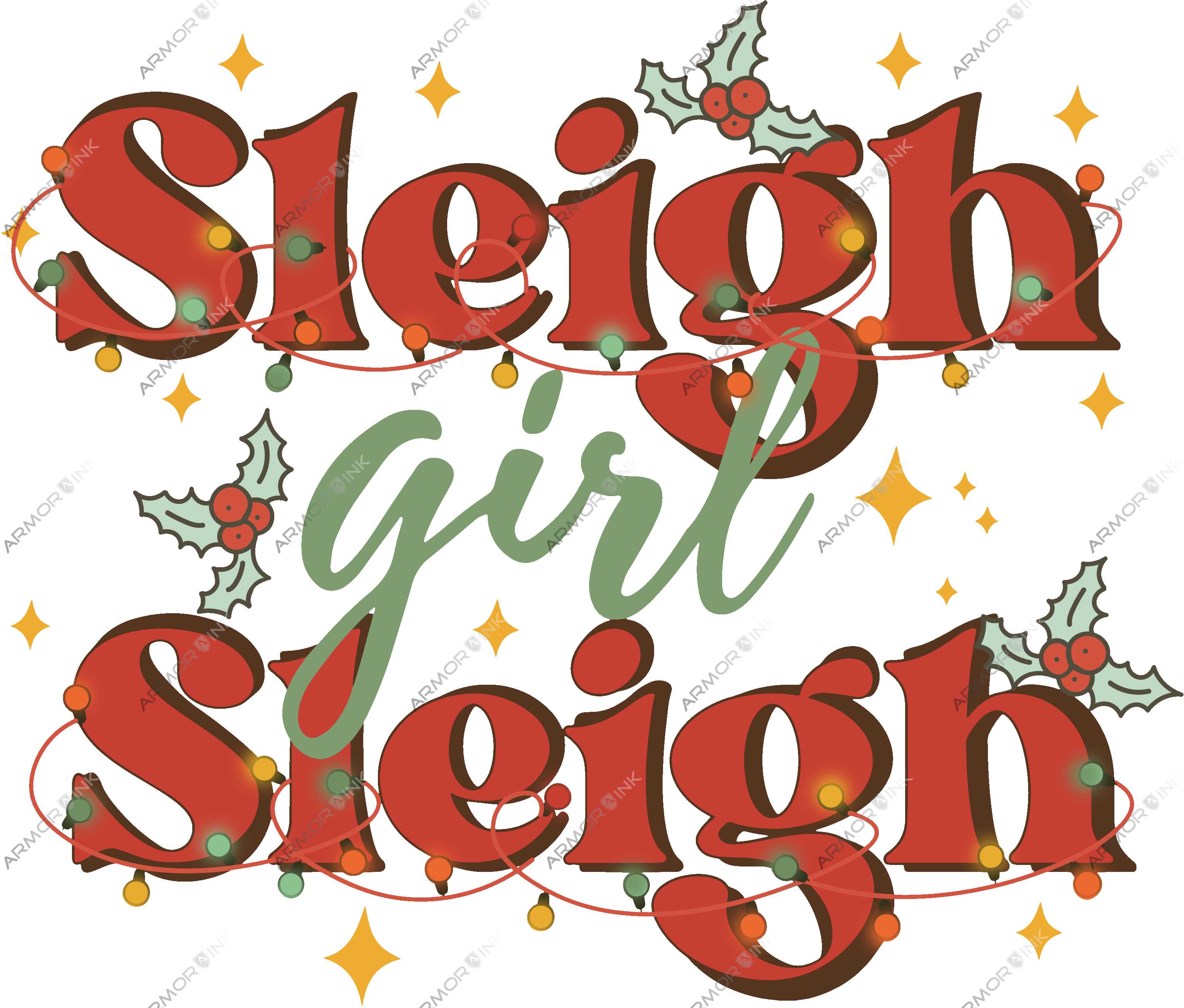 Sleigh Girl Sleigh DTF Transfer