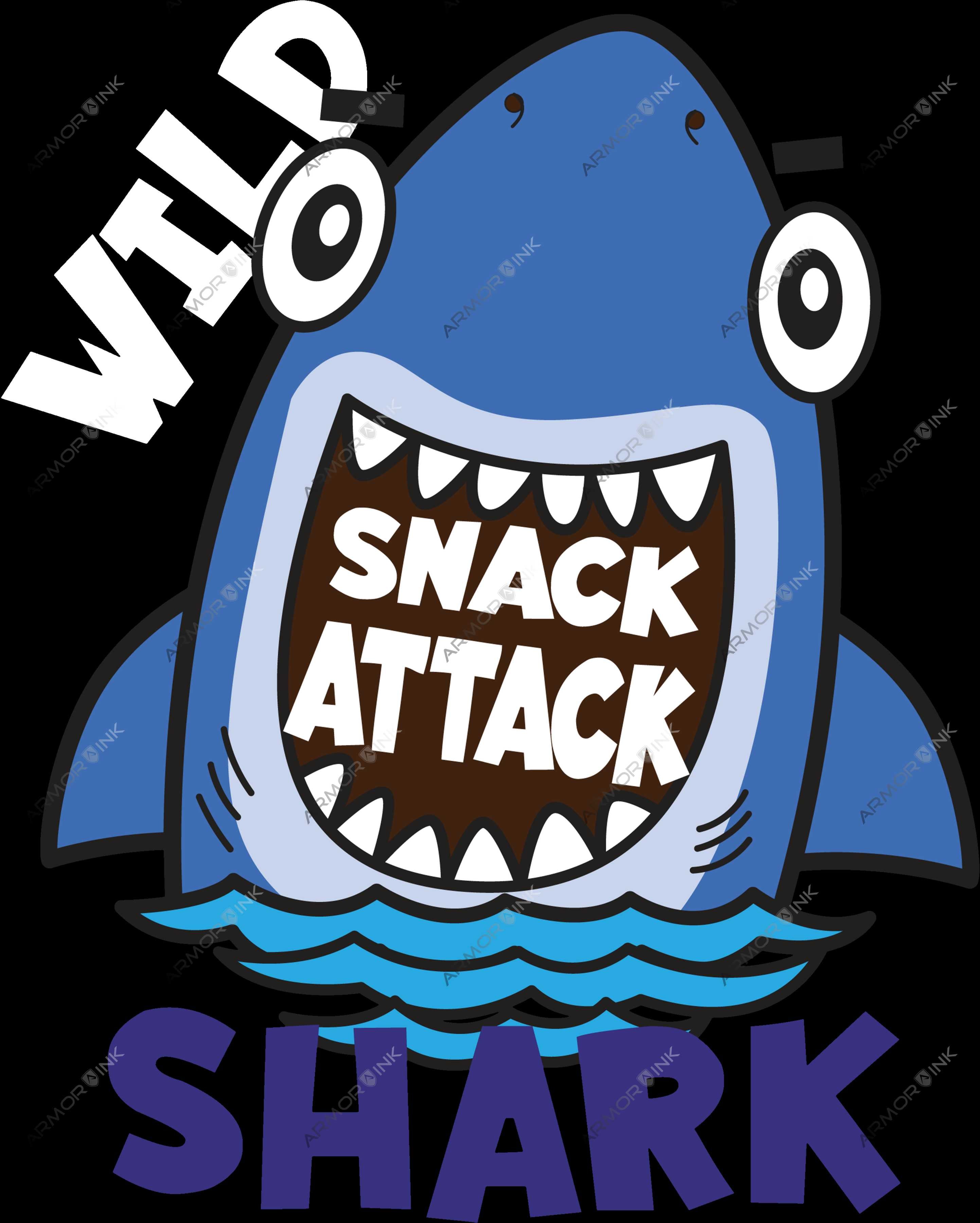 Snack Attack Shark DTF Transfer