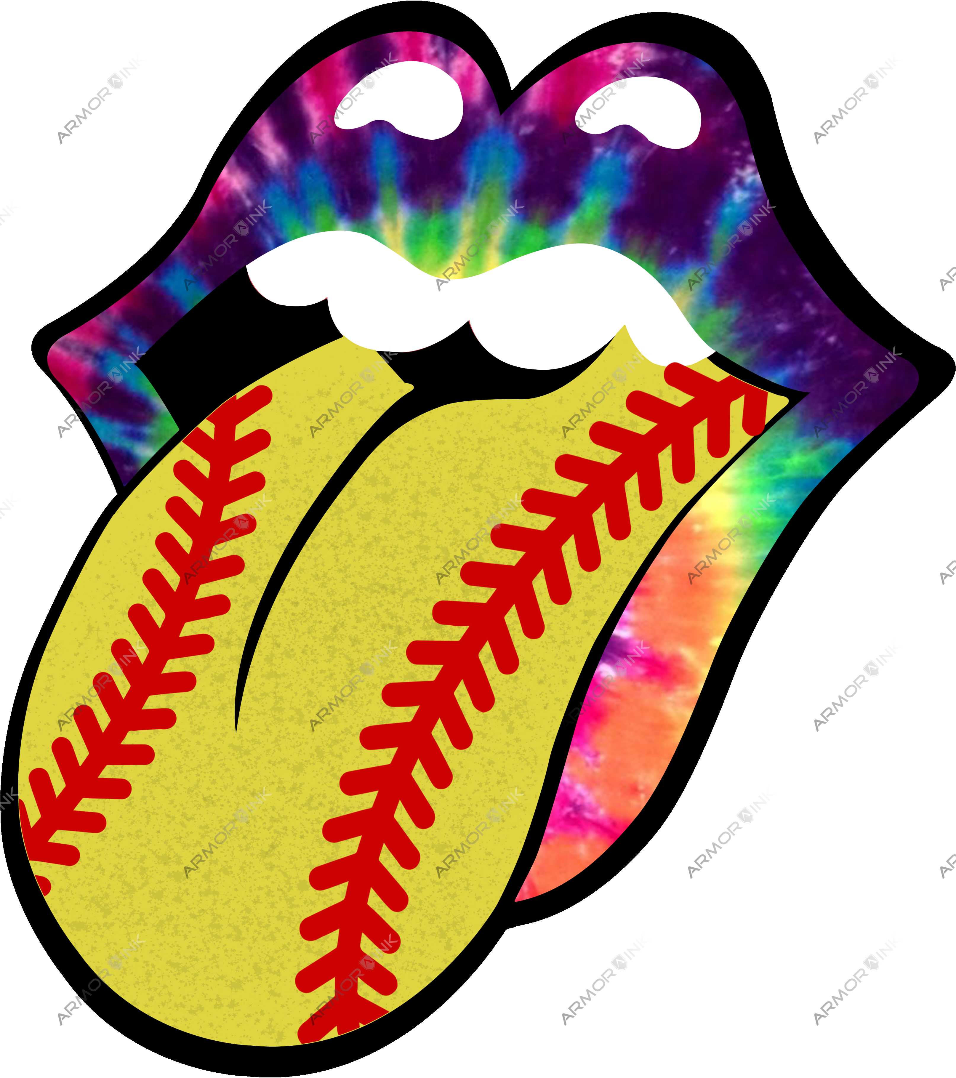 Softball Lips DTF Transfer