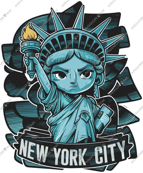 Statue of Liberty Chibi DTF Transfer