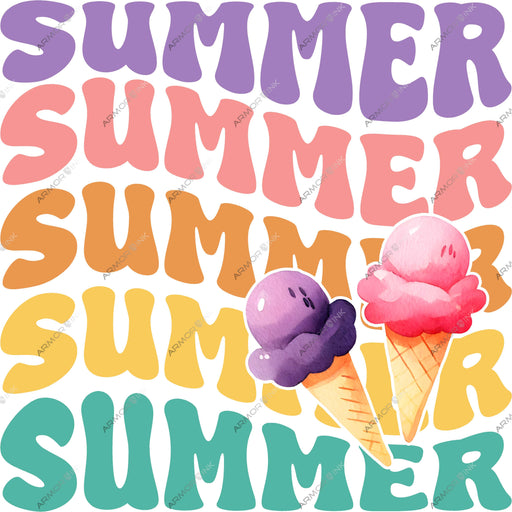 Summer Summer Summer Summer Summer DTF Transfer