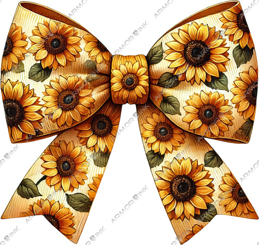 Sunflower Coquette Bow DTF Transfer