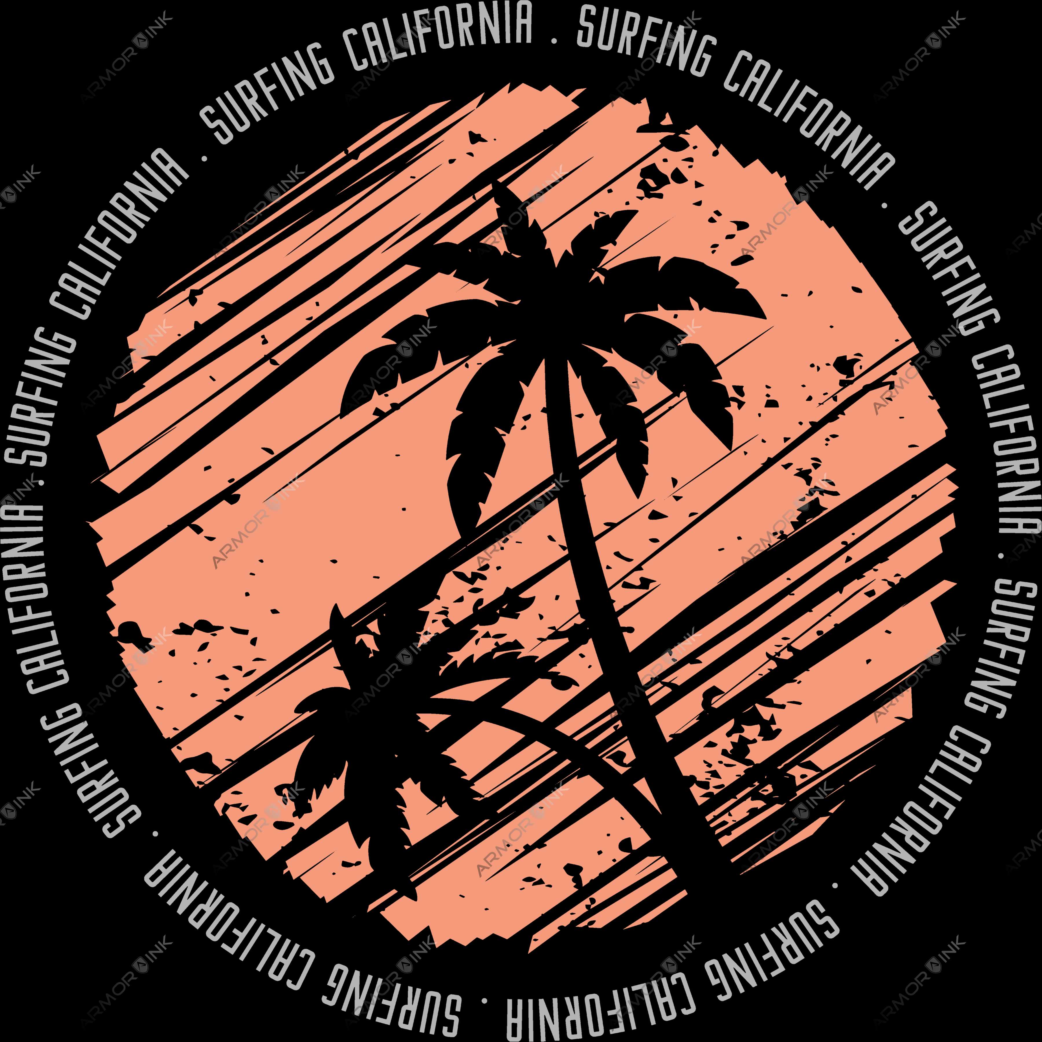 Surfing California DTF Transfer