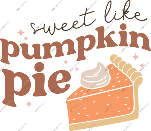 Sweet Link Pumpkin Pie DTF Transfer