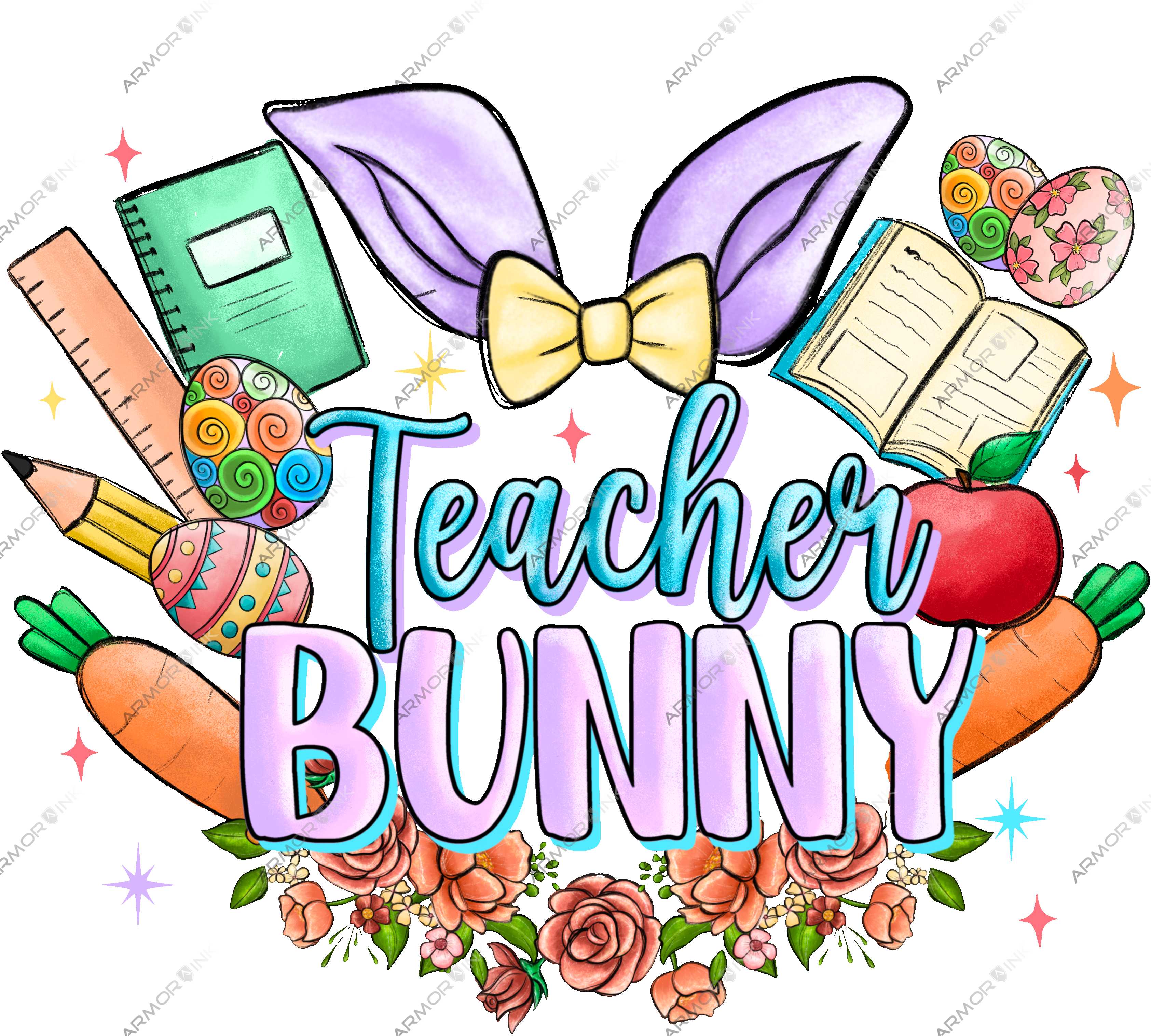 Teacher Bunny DTF Transfer