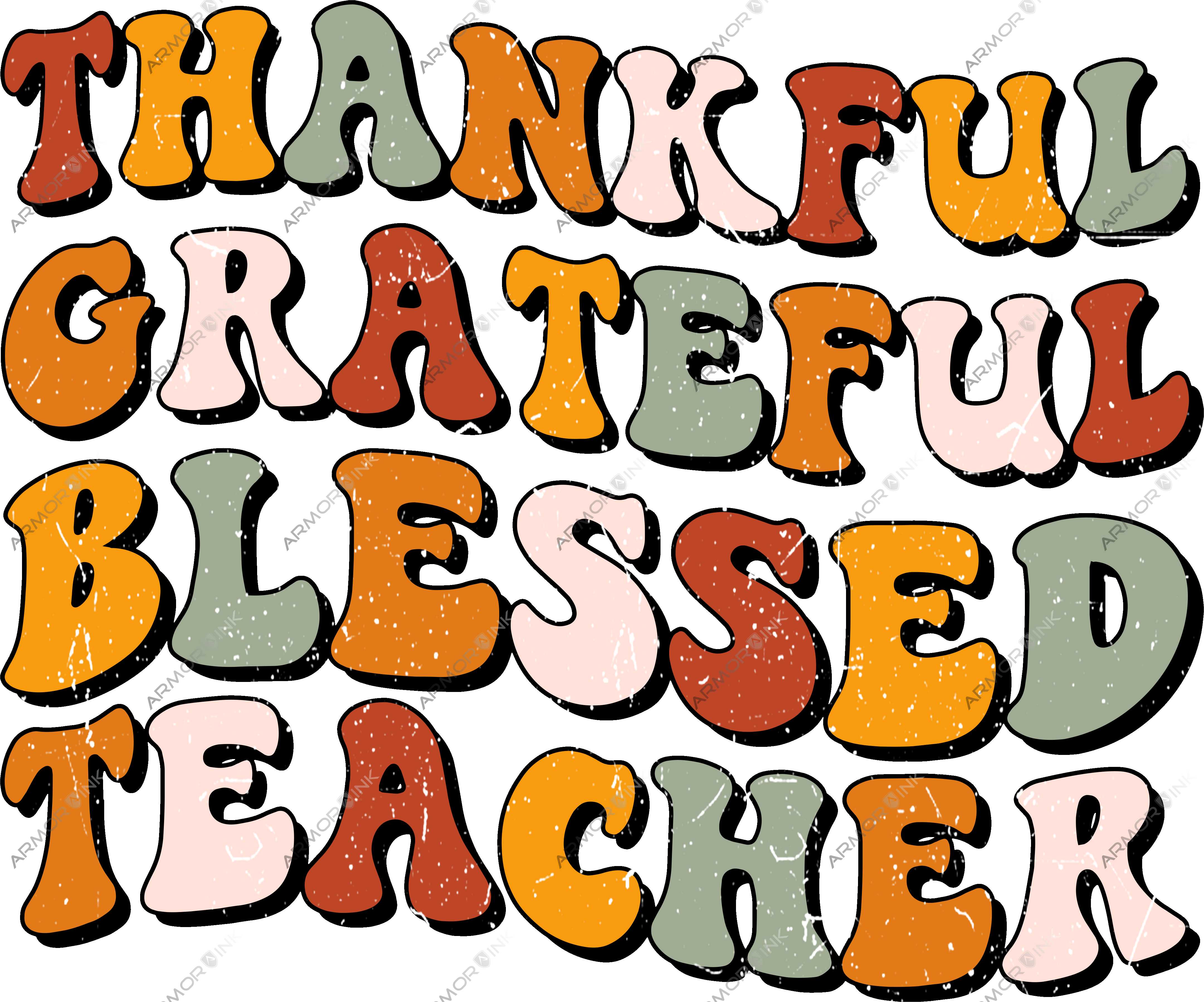 Thankful Gratful Blessed Teacher DTF Transfer