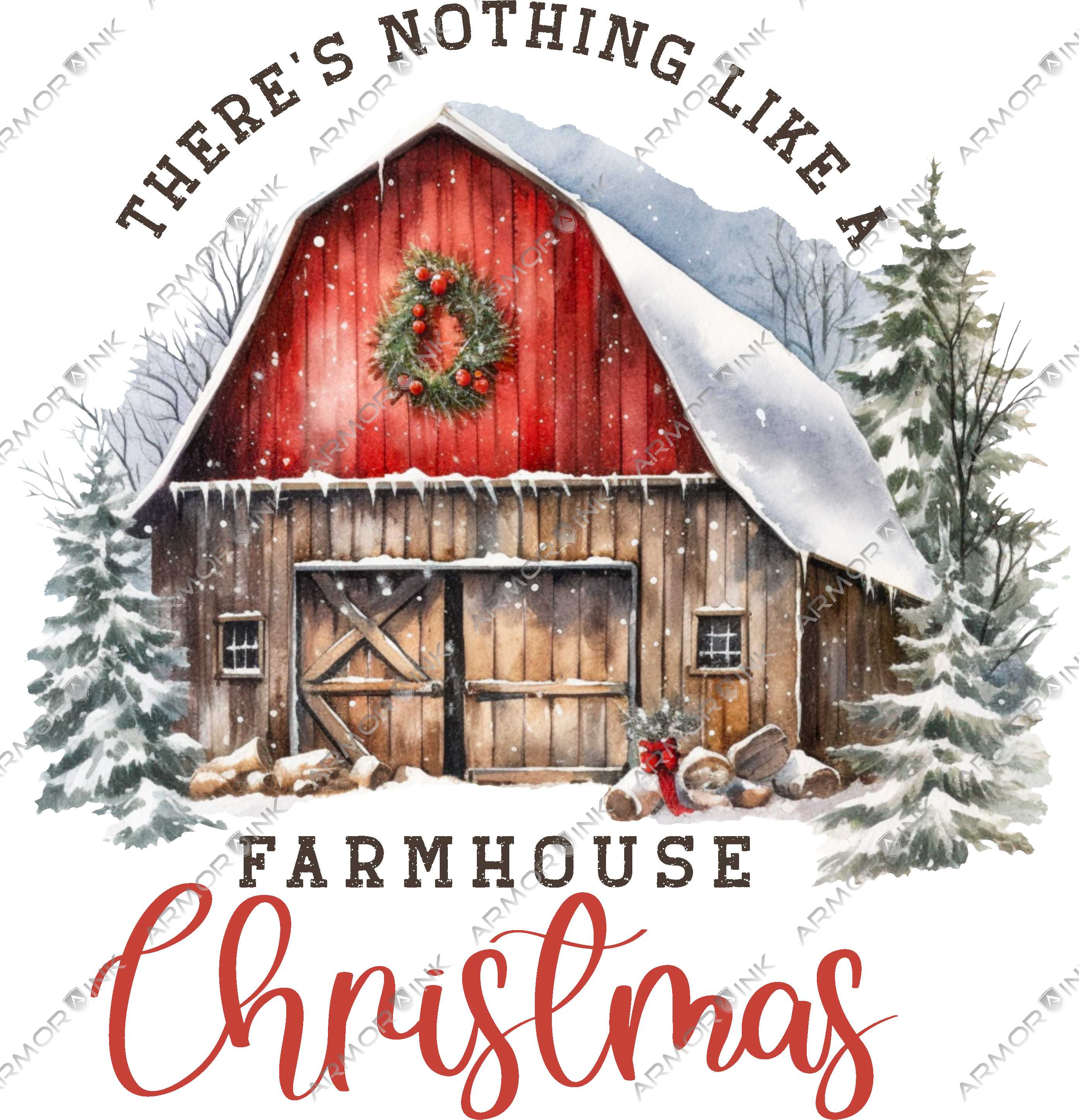 There is Nothing Like a Farmhouse Christmas DTF Transfer