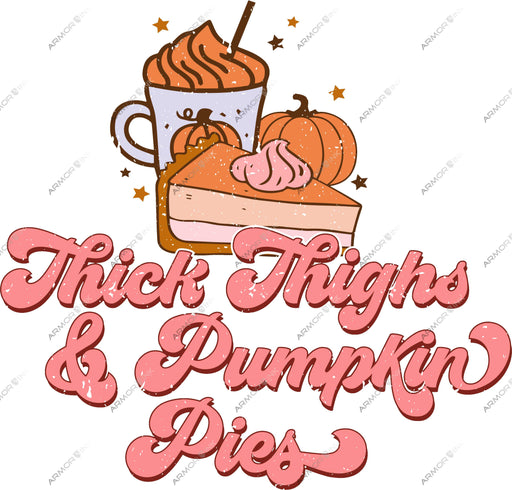 Thick Thighs And Pumpkin Pies DTF Transfer