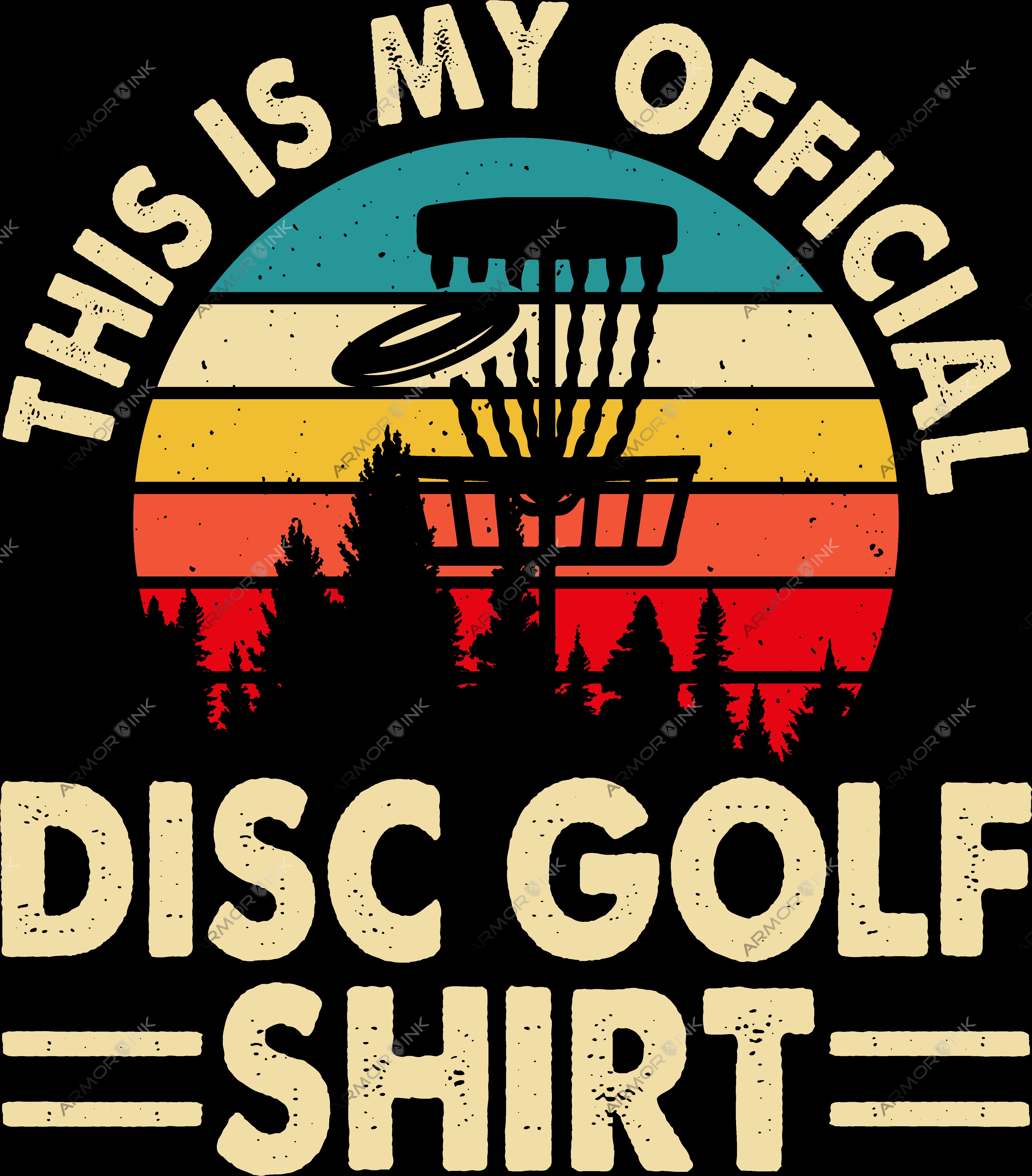 This Is My Official Disc Golf Shirt DTF Transfer