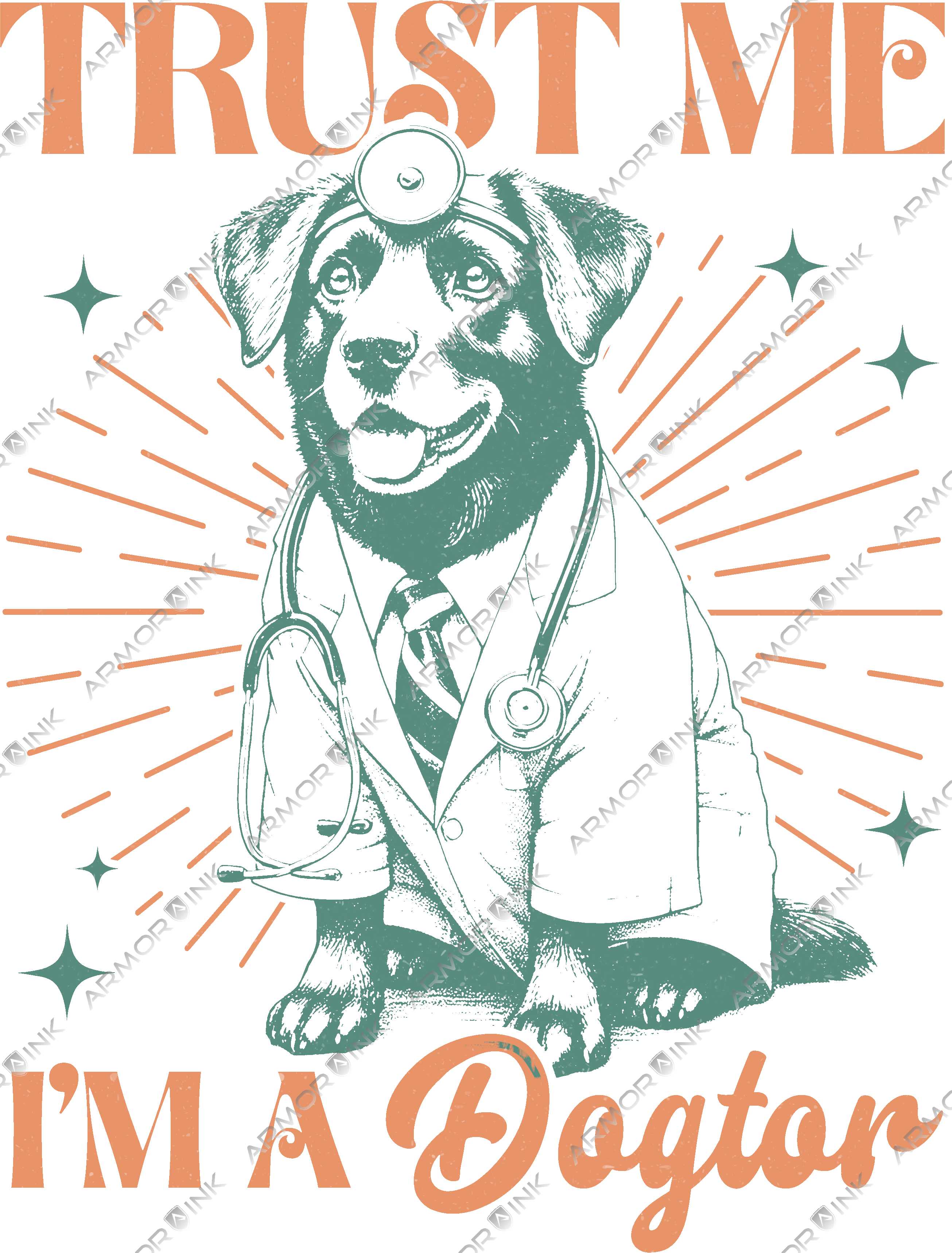 Trust Me Im a Dogtor Color DTF Transfer