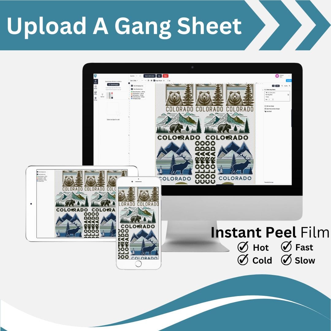 Upload Custom DTF Gang Sheets