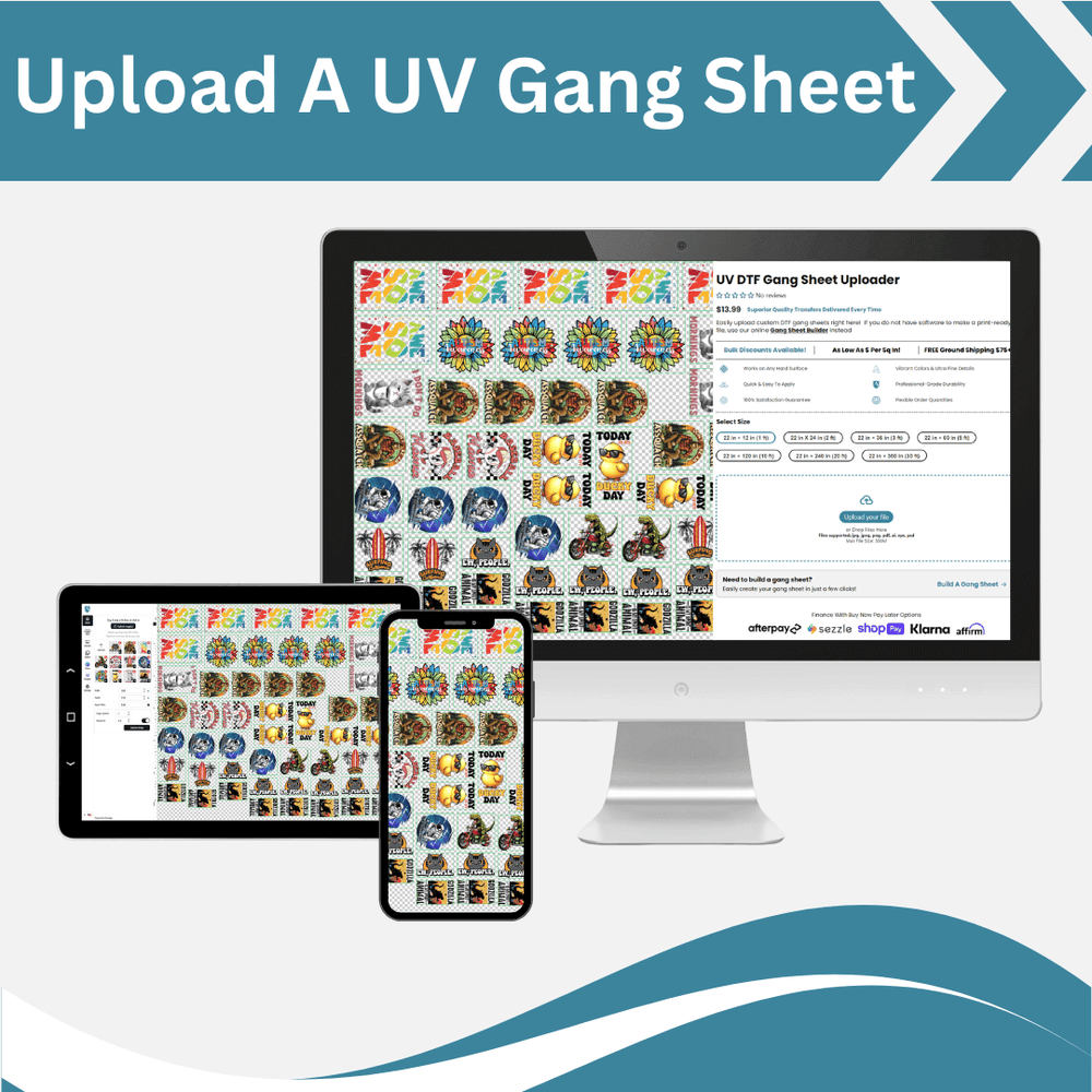 UV DTF Gang Sheet -  Upload a Print Ready File DTF transfer