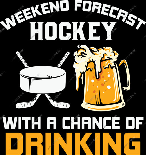 Weekend Forecast Hockey With A Chance Of Drinking DTF Transfer