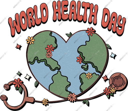 World Health Day DTF Transfer