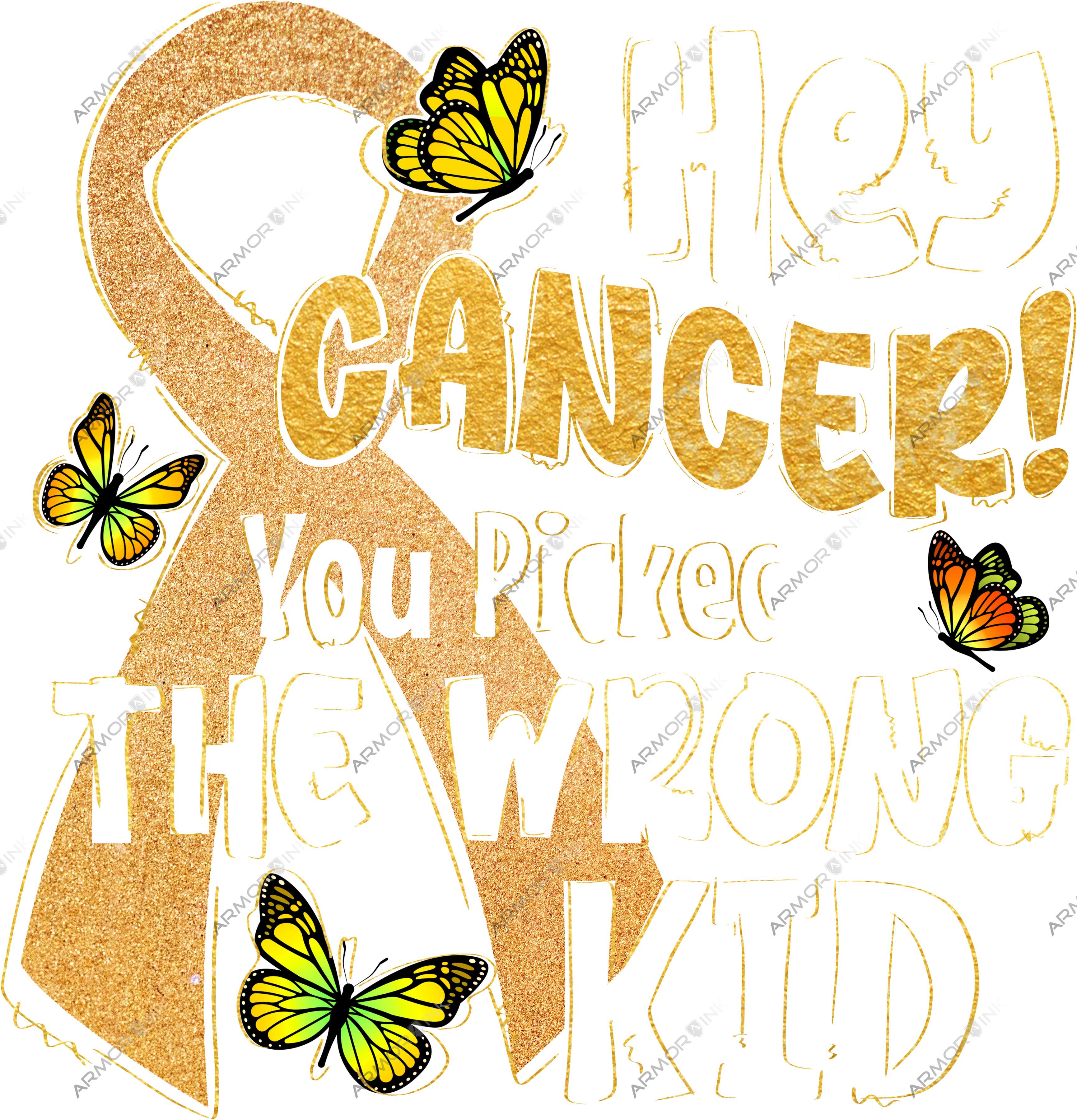 Wrong Kid Childhood Cancer Awareness DTF Transfer