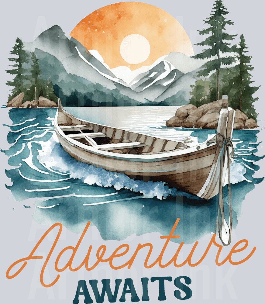 Adventure Awaits DTF transfer