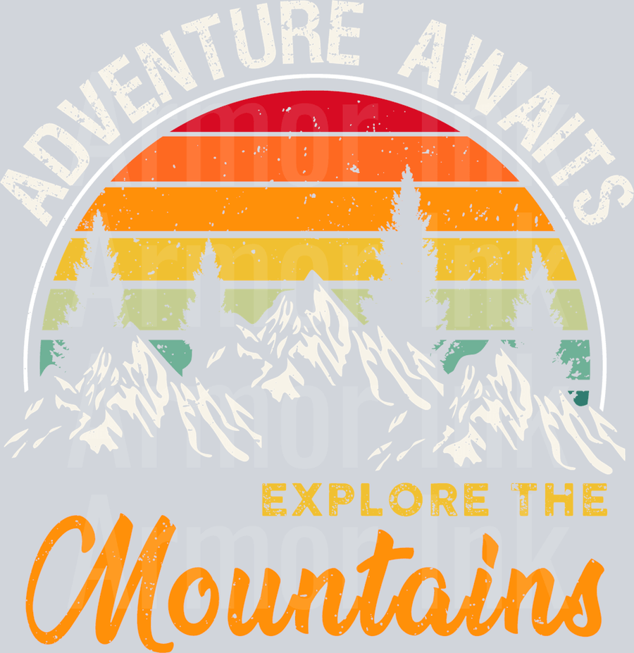 Adventure Awaits Explore The Mountains DTF transfer