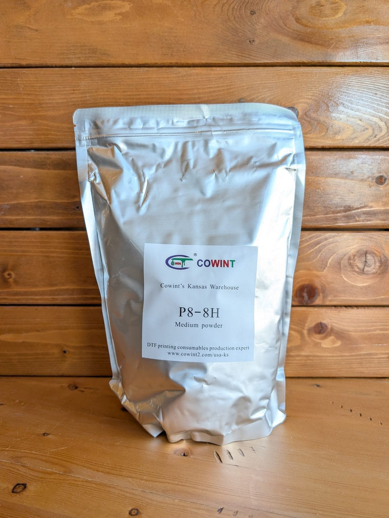 Cowint medium DTF adhesive powder, 1 kg bag, at Armor Ink in Kansas