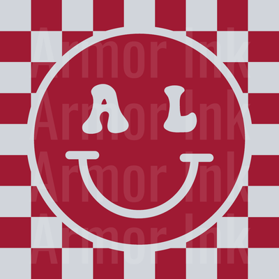 AL Smiley Face DTF transfer