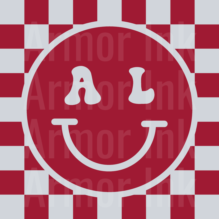AL Smiley Face DTF transfer