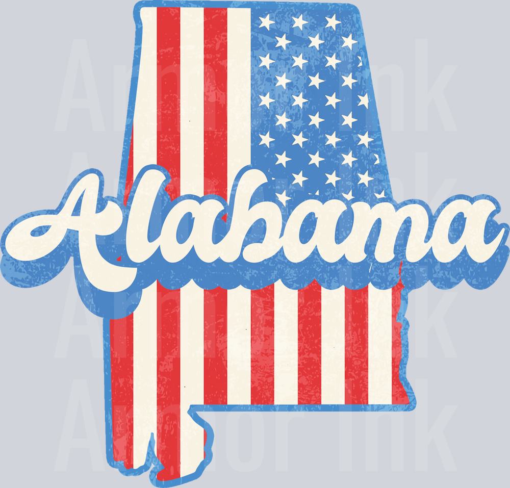 Alabama American Flag