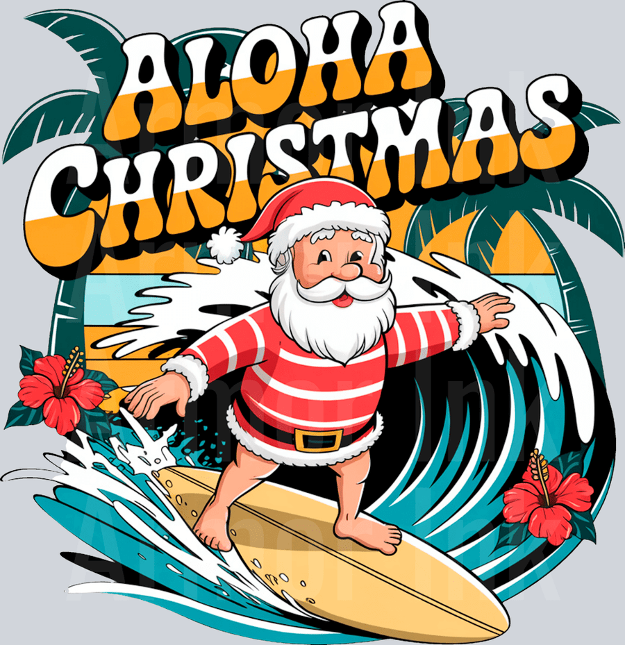 Aloha Christmas DTF transfer