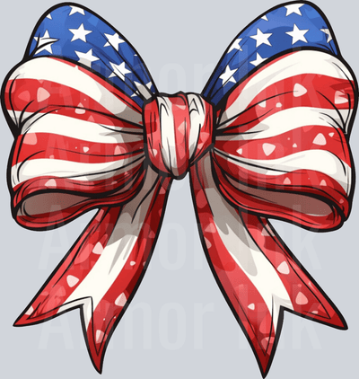 America Coquette Bow DTF transfer