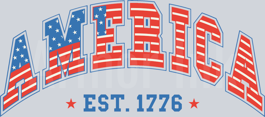 AMERICA EST 1776 DTF transfer