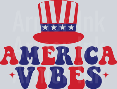 America Vibes DTF transfer