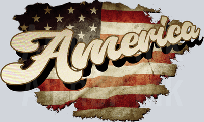 America Vintage DTF transfer