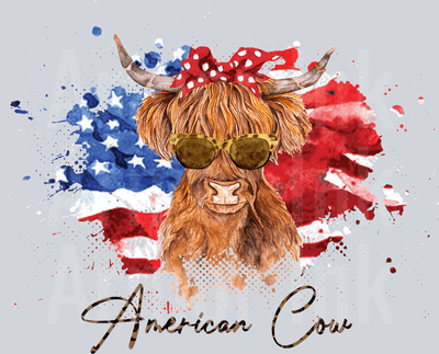 American Cow DTF transfer