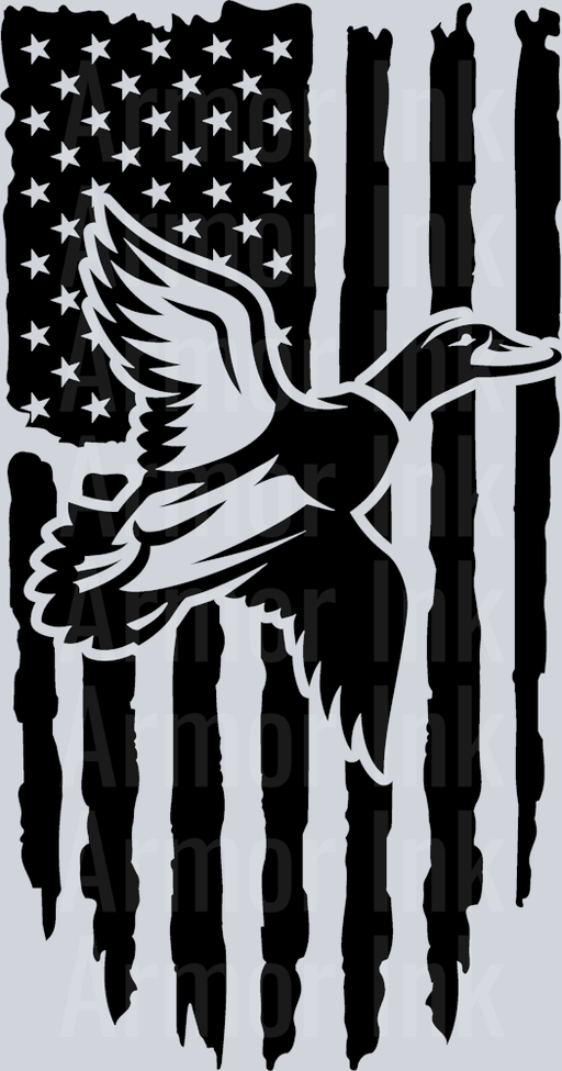 American Flag Duck Black