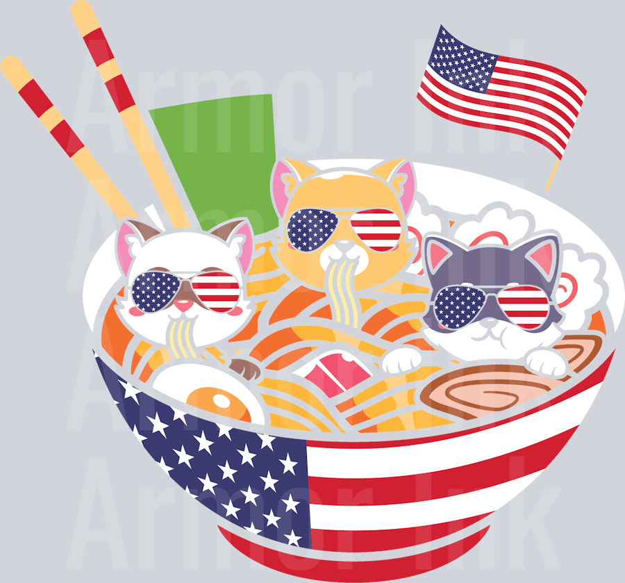 American Ramen DTF transfer
