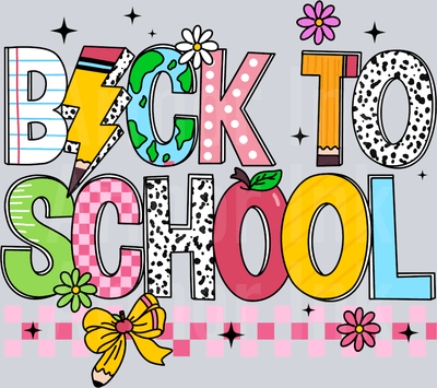 Back To School DTF transfer