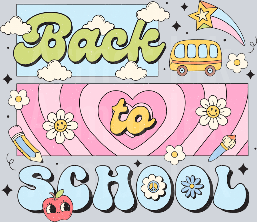 Back to School DTF transfer
