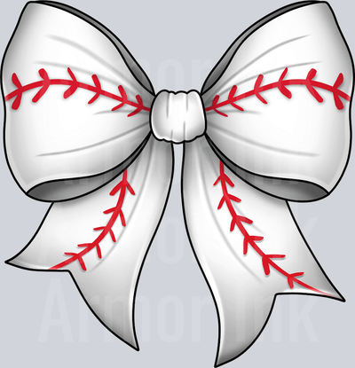 Baseball Coquette Bow DTF transfer