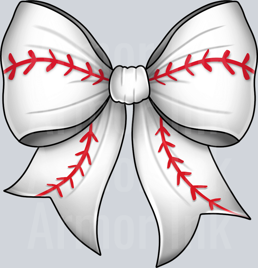 Baseball Coquette Bow DTF transfer
