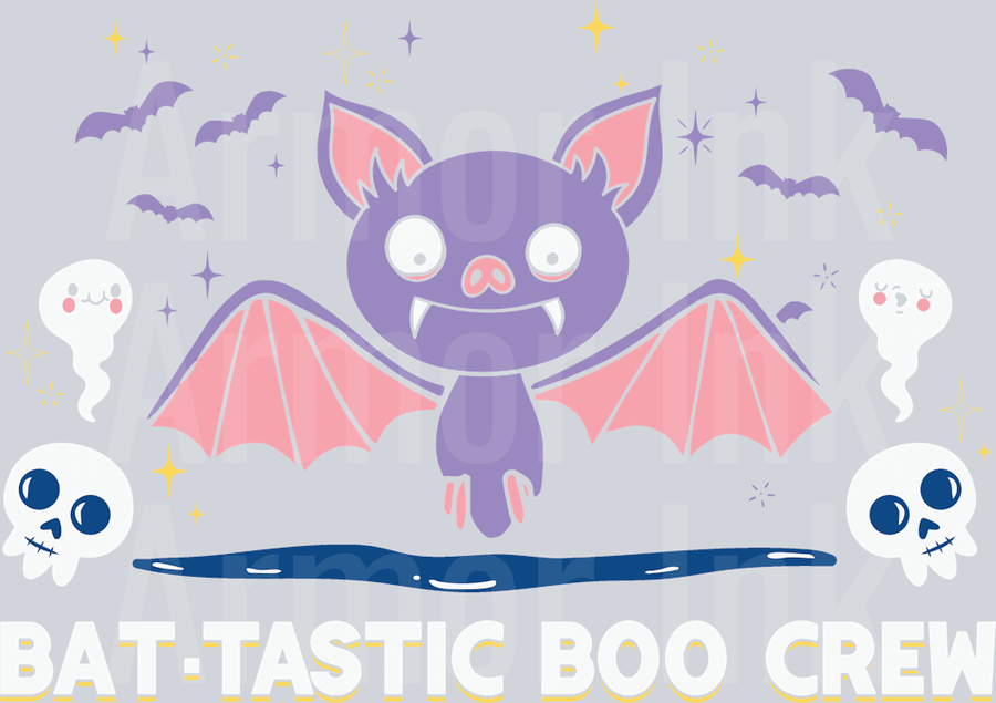 Bat-Tastic-Boo Crew DTF transfer