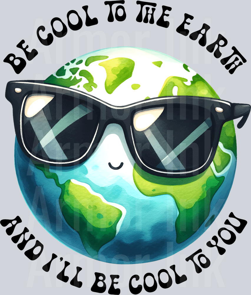 Be Cool To The Earth And I'll Be Cool To You DTF transfer