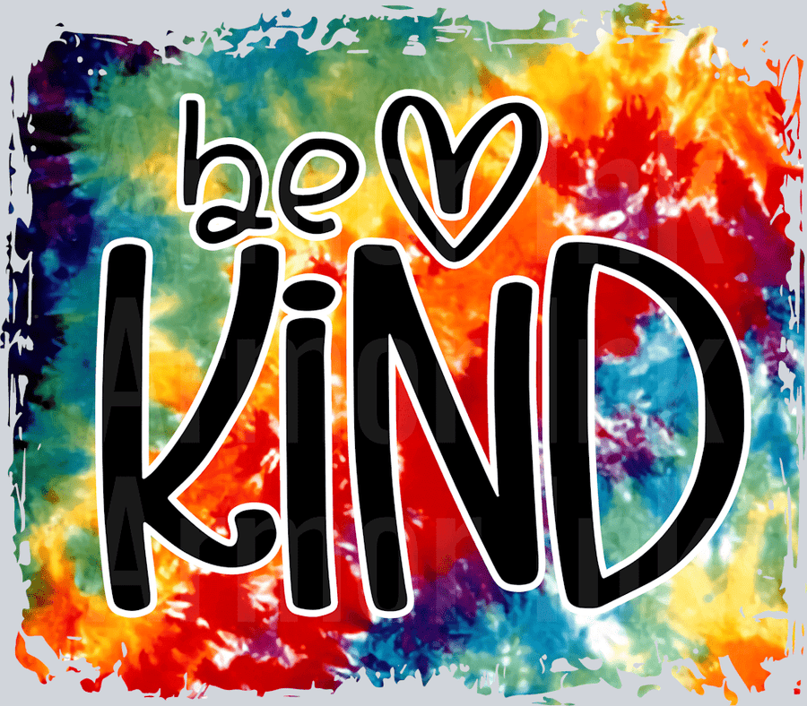Be Kind Tye Die DTF transfer