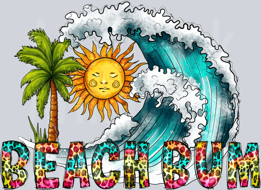 Beach Bum DTF transfer