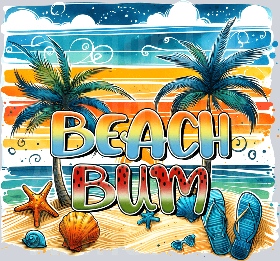 Beach Bum DTF transfer