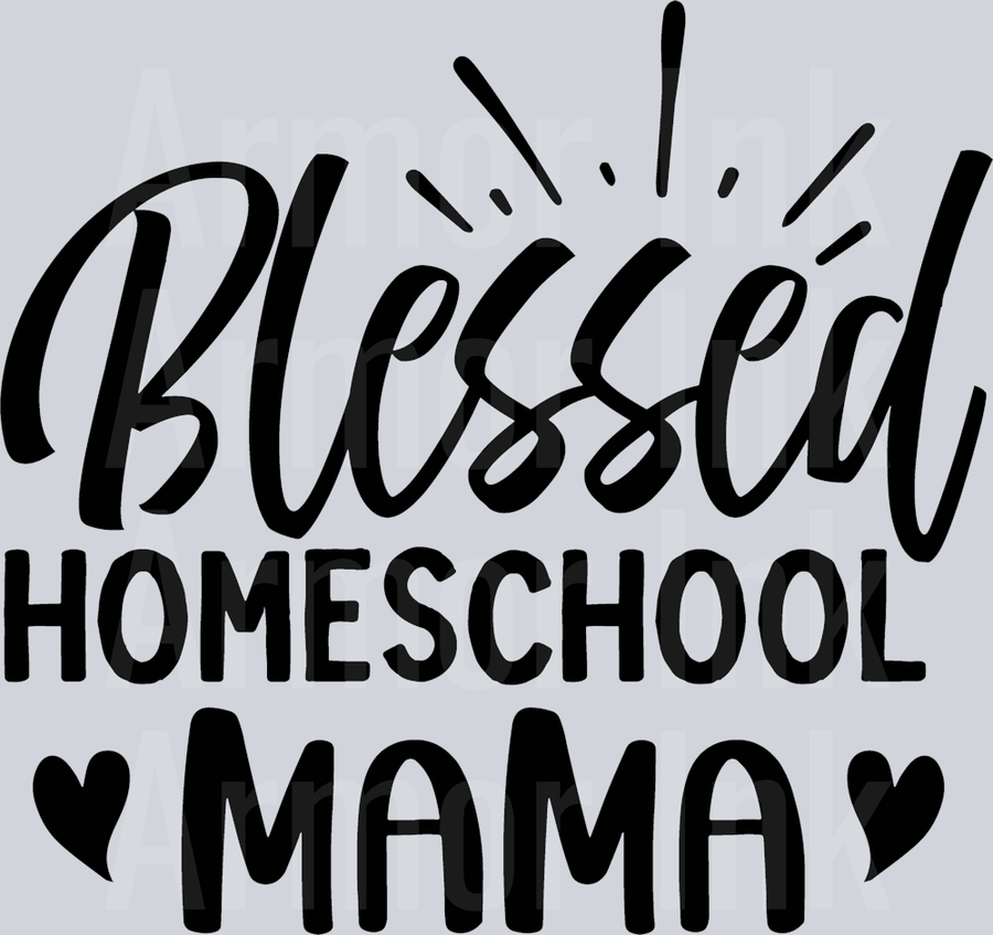 Blessed Homeschool Mama DTF transfer