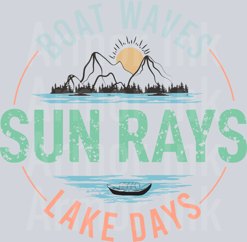 Boat Waves Sun Rays Lake Days