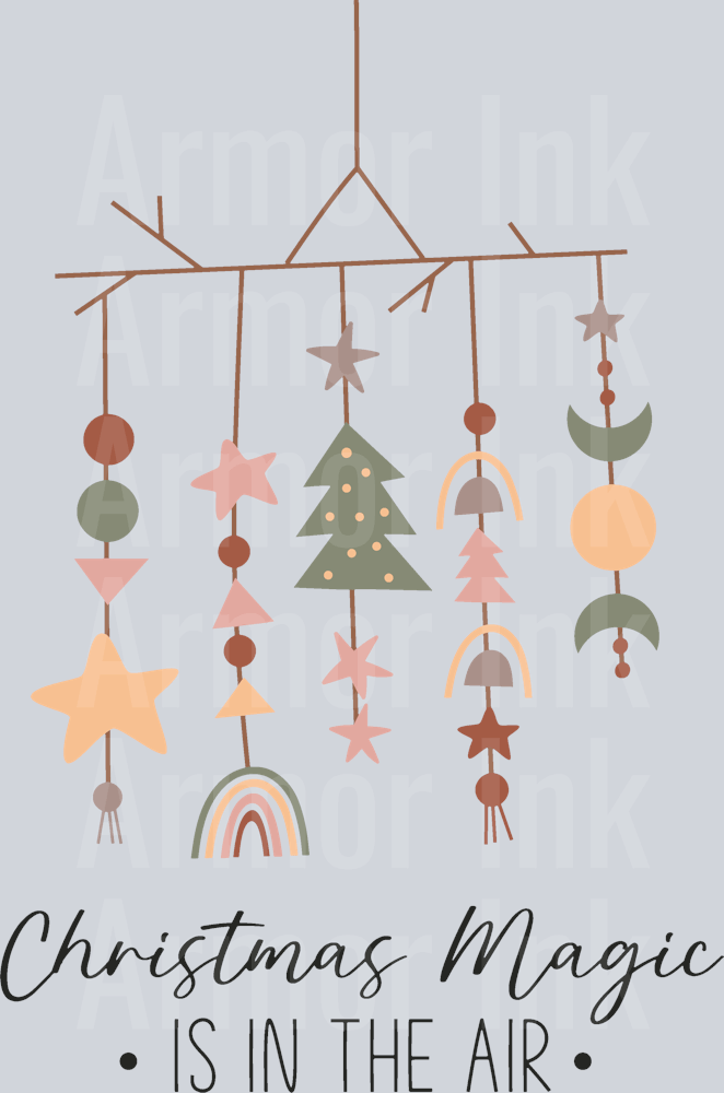 Boho Christmas DTF transfer