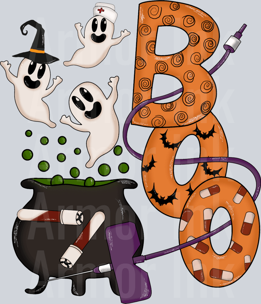 Boo DTF transfer