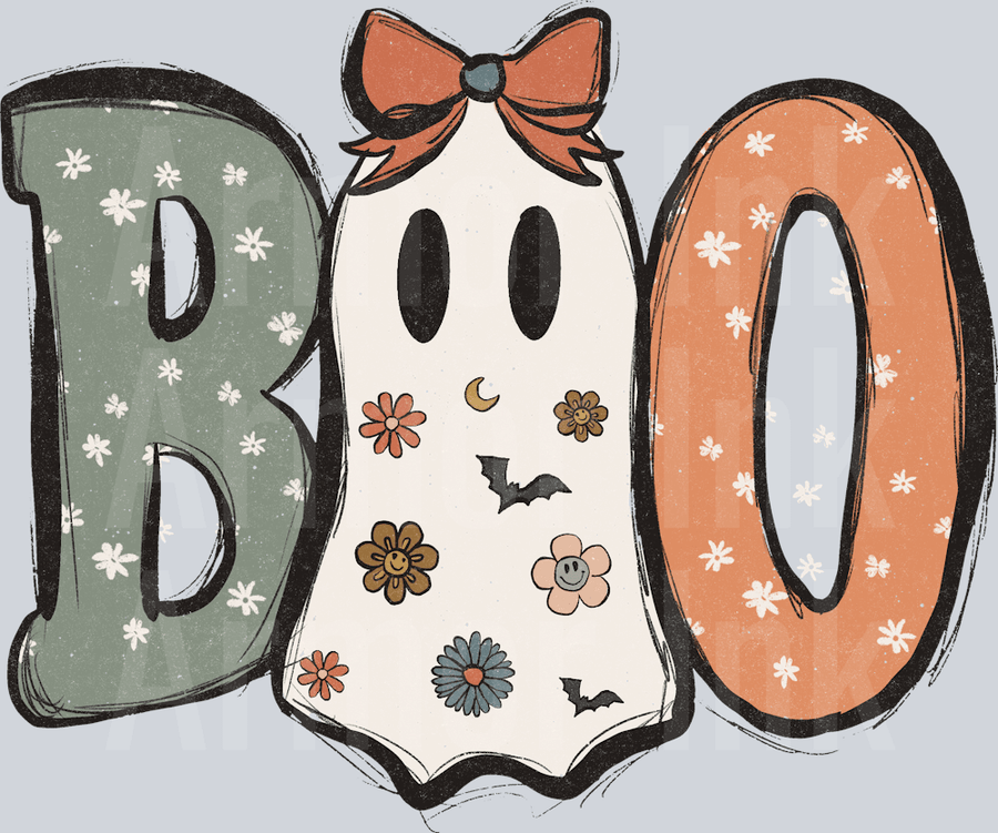 Boo DTF transfer
